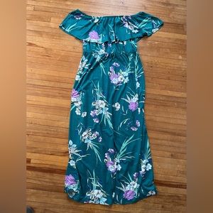 NWOT Nine Britton - Floral Off the Shoulder Maxi Dress - XL